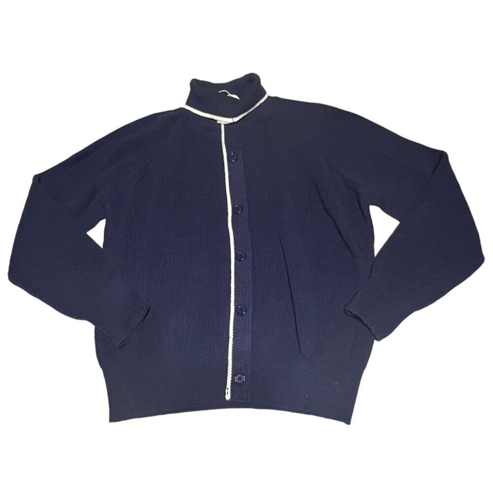 Boutique Brand Sweater Women's Size XL Medium Weight Cotton Navy Blue New with T